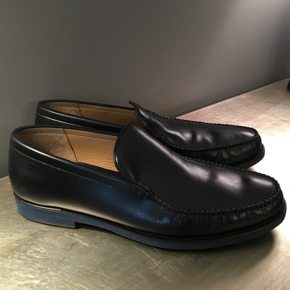 SOLD on eBay! Ferragamo Blue Sole Loafers - Picture 4 of 8